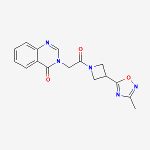 3-(2-(3-(3-methyl-1,2,4-oxadiazol-5-yl)azetidin-1-yl)-2-oxoethyl)quinazolin-4(3H)-one