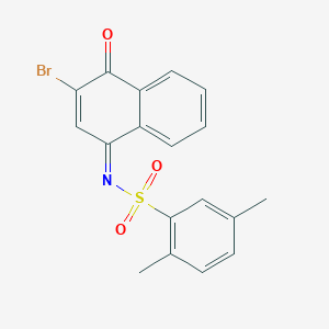 (NZ)-N-(3-bromo-4-oxonaphthalen-1-ylidene)-2,5-dimethylbenzenesulfonamide