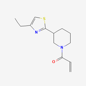 molecular formula C13H18N2OS B2356747 1-[3-(4-Ethyl-1,3-thiazol-2-yl)piperidin-1-yl]prop-2-en-1-one CAS No. 2176544-61-7