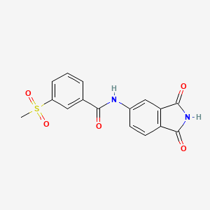 molecular formula C16H12N2O5S B2356750 N-(1,3-dioxoisoindol-5-yl)-3-methylsulfonylbenzamide CAS No. 896293-37-1