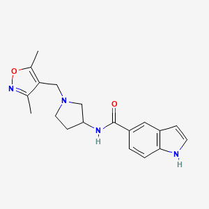 N-{1-[(3,5-dimethylisoxazol-4-yl)methyl]pyrrolidin-3-yl}-1H-indole-5-carboxamide