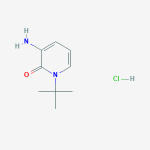 molecular formula C9H15ClN2O B2356768 3-Amino-1-(tert-butyl)pyridin-2(1H)-one hydrochloride CAS No. 2173996-16-0