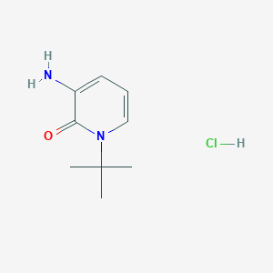 molecular formula C9H15ClN2O B2356768 3-氨基-1-(叔丁基)吡啶-2(1H)-酮盐酸盐 CAS No. 2173996-16-0