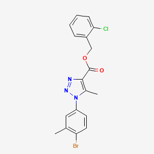 molecular formula C18H15BrClN3O2 B2356769 2-氯苄基 1-(4-溴-3-甲基苯基)-5-甲基-1H-1,2,3-三唑-4-甲酸酯 CAS No. 1223953-81-8