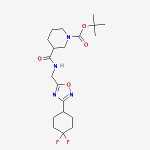 Tert-butyl 3-(((3-(4,4-difluorocyclohexyl)-1,2,4-oxadiazol-5-yl)methyl)carbamoyl)piperidine-1-carboxylate