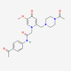 N-(4-acetylphenyl)-2-(2-((4-acetylpiperazin-1-yl)methyl)-5-methoxy-4-oxopyridin-1(4H)-yl)acetamide