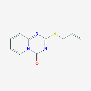 molecular formula C10H9N3OS B2356780 2-(Allylsulfanyl)-4H-pyrido[1,2-a](1,3,5)triazin-4-one CAS No. 303145-17-7