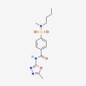 4-[butyl(methyl)sulfamoyl]-N-(5-methyl-1,3,4-oxadiazol-2-yl)benzamide
