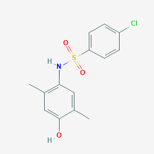 molecular formula C14H14ClNO3S B2356791 4-chloro-N-(4-hydroxy-2,5-dimethylphenyl)benzenesulfonamide CAS No. 312519-98-5