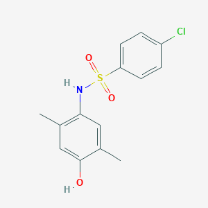 molecular formula C14H14ClNO3S B2356791 4-cloro-N-(4-hidroxi-2,5-dimetilfenil)bencensulfonamida CAS No. 312519-98-5