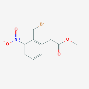molecular formula C10H10BrNO4 B2356793 Methyl 2-[2-(bromomethyl)-3-nitrophenyl]acetate CAS No. 2385260-27-3