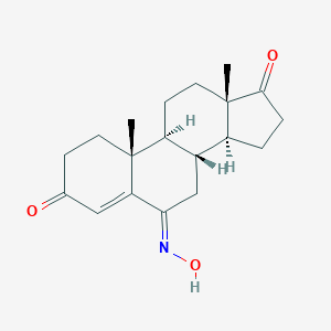 molecular formula C14H12N2O4 B235680 6-Hydroximino-4-androstene-3,17-dione CAS No. 140421-65-4