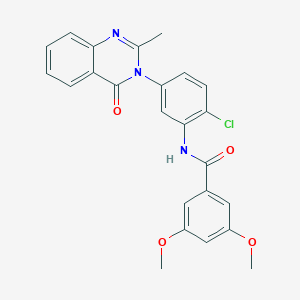 molecular formula C24H20ClN3O4 B2356803 N-(2-chloro-5-(2-methyl-4-oxoquinazolin-3(4H)-yl)phenyl)-3,5-dimethoxybenzamide CAS No. 899969-29-0