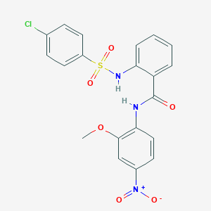 molecular formula C20H16ClN3O6S B2356809 2-(4-chlorophenylsulfonamido)-N-(2-methoxy-4-nitrophenyl)benzamide CAS No. 898421-55-1