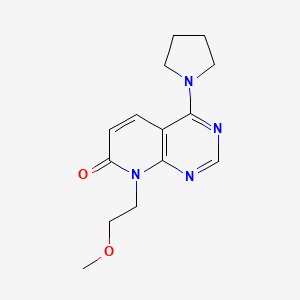 molecular formula C14H18N4O2 B2356811 8-(2-甲氧基乙基)-4-(吡咯烷-1-基)吡啶并[2,3-d]嘧啶-7(8H)-酮 CAS No. 2034572-71-7