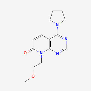 molecular formula C14H18N4O2 B2356811 8-(2-メトキシエチル)-4-(ピロリジン-1-イル)ピリド[2,3-d]ピリミジン-7(8H)-オン CAS No. 2034572-71-7