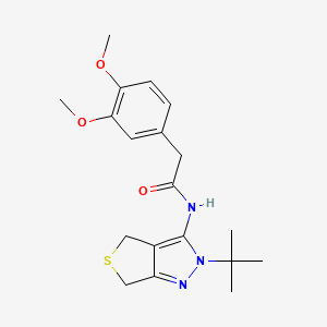 N-(2-(tert-butyl)-4,6-dihydro-2H-thieno[3,4-c]pyrazol-3-yl)-2-(3,4-dimethoxyphenyl)acetamide