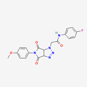 N-(4-fluorophenyl)-2-(5-(4-methoxyphenyl)-4,6-dioxo-4,5,6,6a-tetrahydropyrrolo[3,4-d][1,2,3]triazol-1(3aH)-yl)acetamide