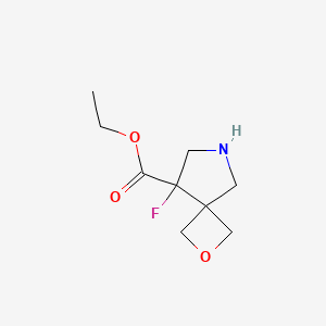 molecular formula C9H14FNO3 B2356818 8-氟-2-氧杂-6-氮杂螺[3.4]辛烷-8-羧酸乙酯 CAS No. 1312325-32-8
