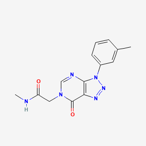 molecular formula C14H14N6O2 B2356831 N-甲基-2-[3-(3-甲基苯基)-7-氧代三唑并[4,5-d]嘧啶-6-基]乙酰胺 CAS No. 893932-71-3