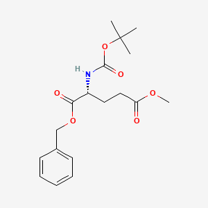 molecular formula C18H25NO6 B2356846 (R)-1-Benzyl 5-methyl 2-((tert-butoxycarbonyl)amino)pentanedioate CAS No. 883985-06-6
