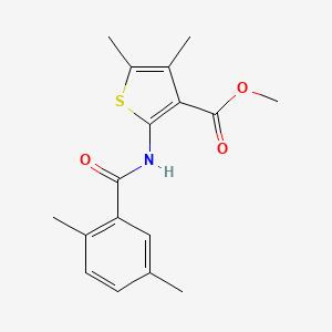 molecular formula C17H19NO3S B2356848 Methyl 2-(2,5-dimethylbenzamido)-4,5-dimethylthiophene-3-carboxylate CAS No. 896616-43-6