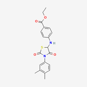 Ethyl 4-{[3-(3,4-dimethylphenyl)-2,4-dioxo-1,3-thiazolidin-5-yl]amino}benzoate