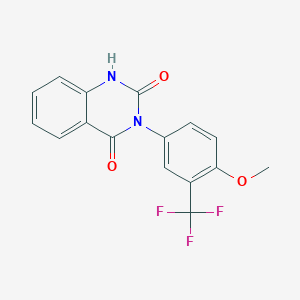 molecular formula C16H11F3N2O3 B2356859 3-[4-Methoxy-3-(trifluoromethyl)phenyl]-1H-quinazoline-2,4-dione CAS No. 2379995-14-7