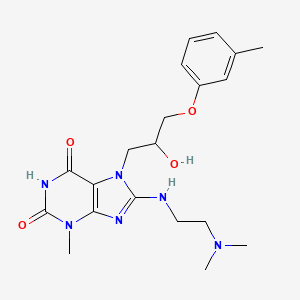 molecular formula C20H28N6O4 B2356867 8-((2-(dimethylamino)ethyl)amino)-7-(2-hydroxy-3-(m-tolyloxy)propyl)-3-methyl-1H-purine-2,6(3H,7H)-dione CAS No. 850231-52-6