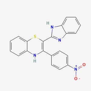 molecular formula C21H14N4O2S B2356874 2-(1H-苯并咪唑-2-基)-3-(4-硝基苯基)-4H-1,4-苯并噻嗪 CAS No. 723319-55-9