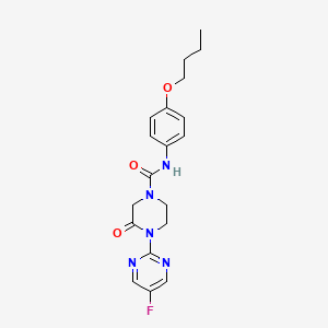 molecular formula C19H22FN5O3 B2356877 N-(4-butoxyphenyl)-4-(5-fluoropyrimidin-2-yl)-3-oxopiperazine-1-carboxamide CAS No. 2320538-14-3