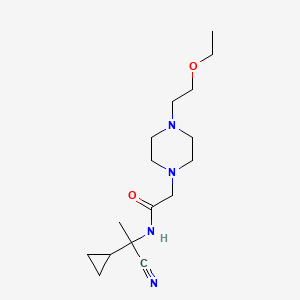 molecular formula C16H28N4O2 B2356879 N-(1-cyano-1-cyclopropylethyl)-2-[4-(2-ethoxyethyl)piperazin-1-yl]acetamide CAS No. 1311781-02-8