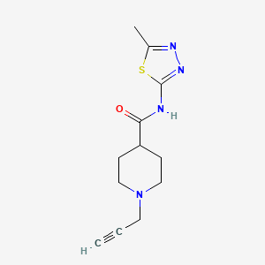 N-(5-methyl-1,3,4-thiadiazol-2-yl)-1-(prop-2-yn-1-yl)piperidine-4-carboxamide
