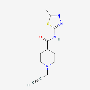 molecular formula C12H16N4OS B2356881 N-(5-methyl-1,3,4-thiadiazol-2-yl)-1-(prop-2-yn-1-yl)piperidine-4-carboxamide CAS No. 1424076-68-5