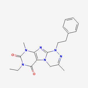 molecular formula C19H22N6O2 B2356884 7-乙基-3,9-二甲基-1-苯乙基-7,9-二氢-[1,2,4]三嗪并[3,4-f]嘌呤-6,8(1H,4H)-二酮 CAS No. 919020-45-4