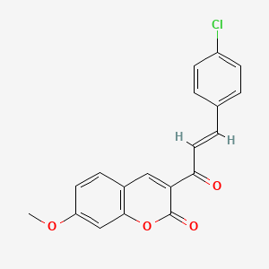 molecular formula C19H13ClO4 B2356887 3-[(2E)-3-(4-氯苯基)丙-2-烯酰]-7-甲氧基-2H-色满-2-酮 CAS No. 916829-05-5