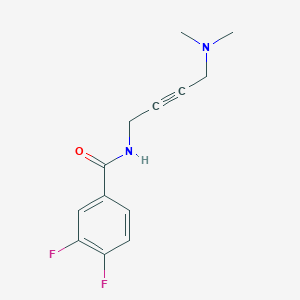 molecular formula C13H14F2N2O B2356890 N-(4-(ジメチルアミノ)ブタ-2-イン-1-イル)-3,4-ジフルオロベンズアミド CAS No. 1396684-00-6