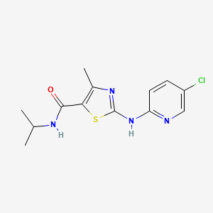 2-[(5-chloropyridin-2-yl)amino]-4-methyl-N-(propan-2-yl)-1,3-thiazole-5-carboxamide