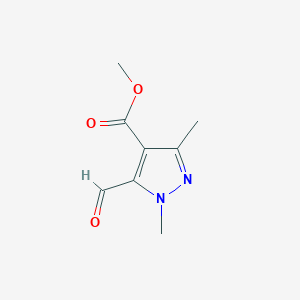molecular formula C8H10N2O3 B2356892 Methyl 5-formyl-1,3-dimethylpyrazole-4-carboxylate CAS No. 2248415-04-3