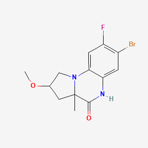 7-bromo-8-fluoro-2-methoxy-3a-methyl-1H,2H,3H,3aH,4H,5H-pyrrolo[1,2-a]quinoxalin-4-one