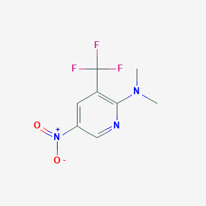 molecular formula C8H8F3N3O2 B2356903 N,N-dimethyl-5-nitro-3-(trifluoromethyl)pyridin-2-amine CAS No. 813425-49-9