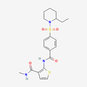 2-(4-((2-ethylpiperidin-1-yl)sulfonyl)benzamido)-N-methylthiophene-3-carboxamide