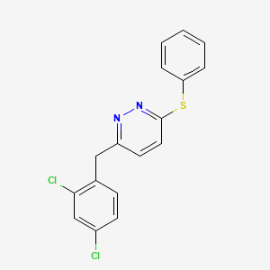 molecular formula C17H12Cl2N2S B2356905 3-(2,4-Dichlorobenzyl)-6-(phenylsulfanyl)pyridazine CAS No. 241488-45-9