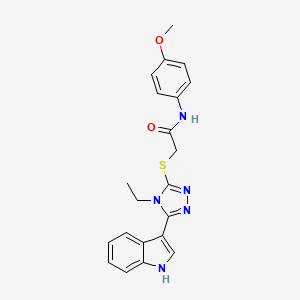 2-((4-ethyl-5-(1H-indol-3-yl)-4H-1,2,4-triazol-3-yl)thio)-N-(4-methoxyphenyl)acetamide