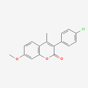 molecular formula C17H13ClO3 B2356907 3-(4-Chlorophenyl)-7-methoxy-4-methylchromen-2-one CAS No. 263364-67-6