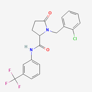 1-[(2-chlorophenyl)methyl]-5-oxo-N-[3-(trifluoromethyl)phenyl]pyrrolidine-2-carboxamide