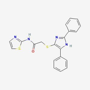 2-((2,5-diphenyl-1H-imidazol-4-yl)thio)-N-(thiazol-2-yl)acetamide