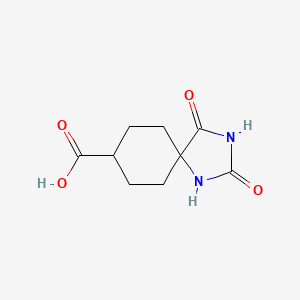 molecular formula C9H12N2O4 B2356932 2,4-dioxo-1,3-diazaspiro[4.5]decane-8-carboxylic Acid CAS No. 171362-00-8