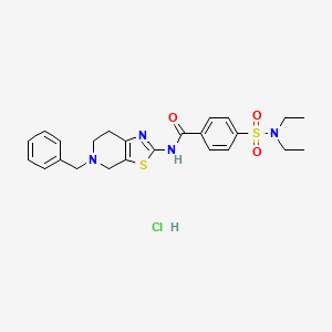 molecular formula C24H29ClN4O3S2 B2356933 N-(5-benzyl-4,5,6,7-tetrahydrothiazolo[5,4-c]pyridin-2-yl)-4-(N,N-diethylsulfamoyl)benzamide hydrochloride CAS No. 1189883-37-1