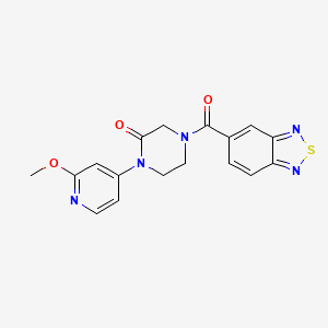 4-(2,1,3-Benzothiadiazole-5-carbonyl)-1-(2-methoxypyridin-4-yl)piperazin-2-one
